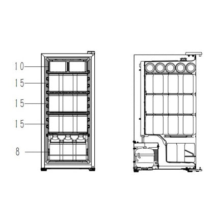 Bier- und Getränkekühlschrank Northern Collection 53 Black