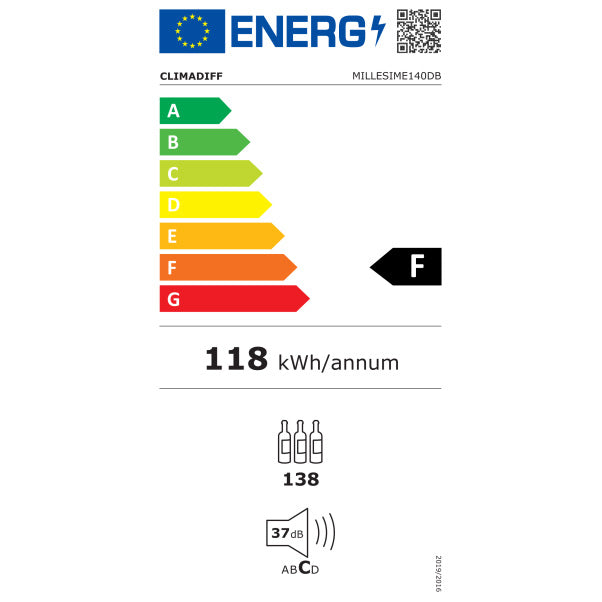 Weinkühlschrank Climadiff 138 Flaschen MILLESIME140DB