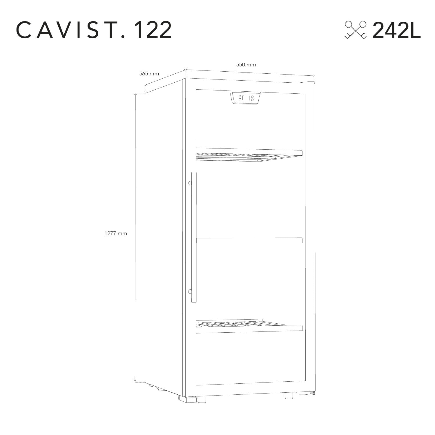 Weinkühlschrank 122 Flaschen CAVC122